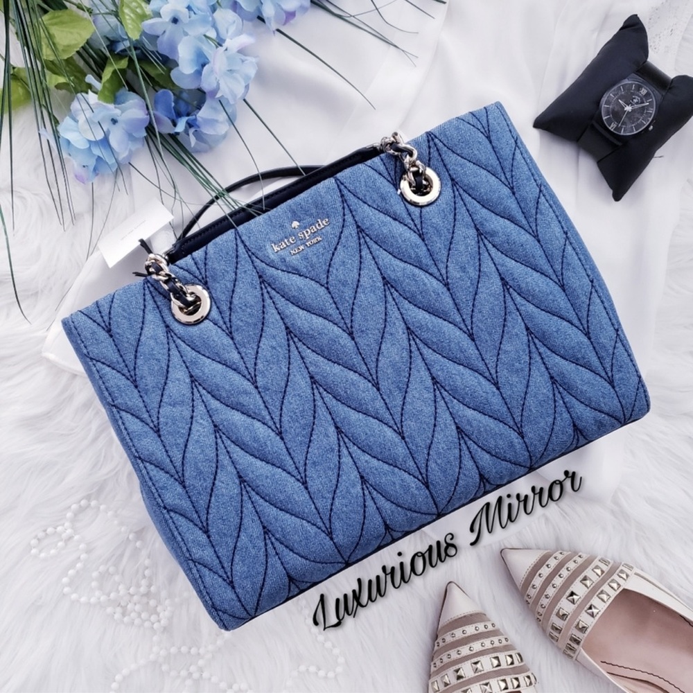 Kate Spade Briar Lane Quilted Denim Meena Handbag